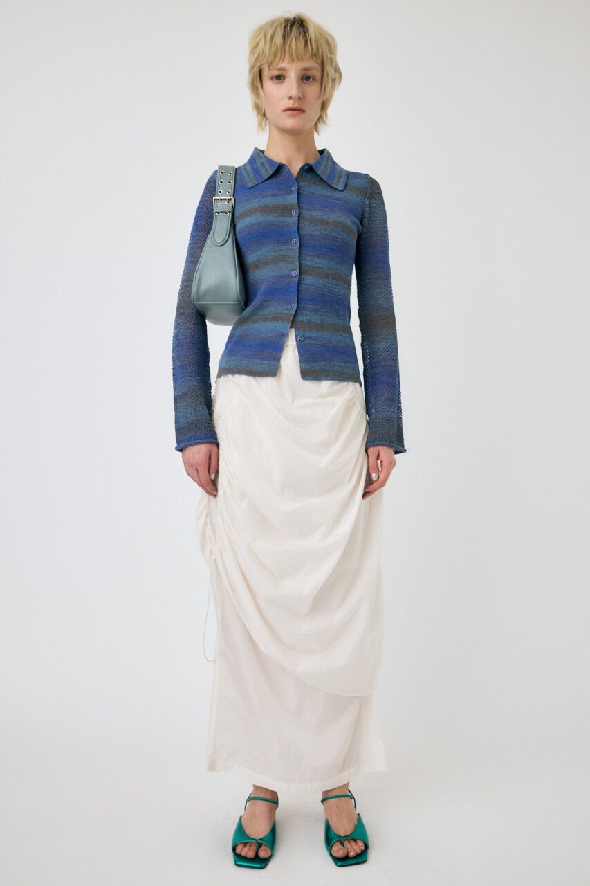 MOUSSY「MULTI BORDER ニットシャツ」|シャツ・ブラウス|