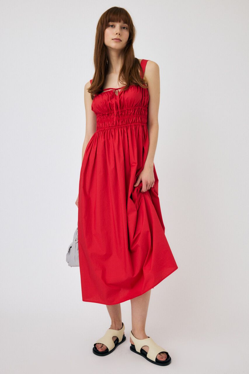 MOUSSY「COTTON GATHER CAMI ドレス」|ワンピース|