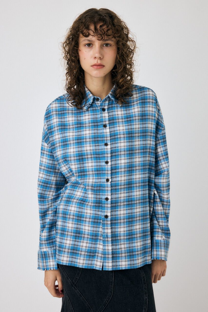 MOUSSY「BORROWED PLAID シャツ」|シャツ・ブラウス|BLU