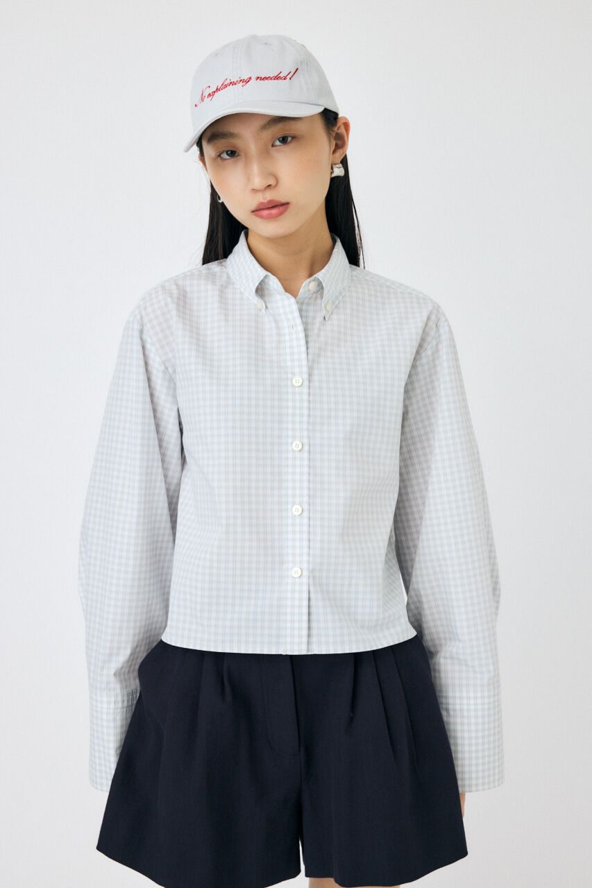 MOUSSY「WIDE SLEEVE PLAID シャツ」|シャツ・ブラウス|WHT