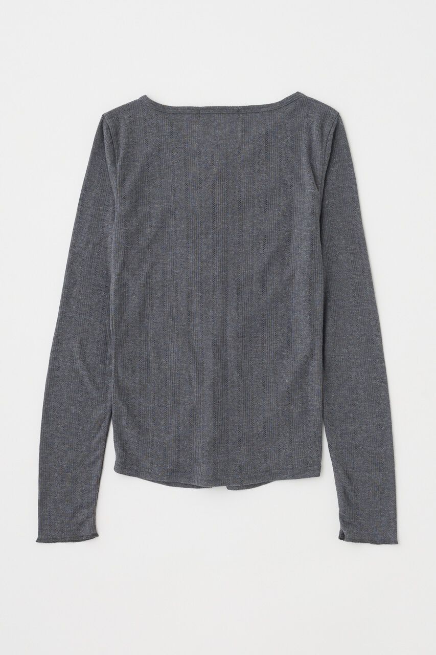 MOUSSY「POINTELLE GATHER カーディガン」|Tシャツ・カットソー|