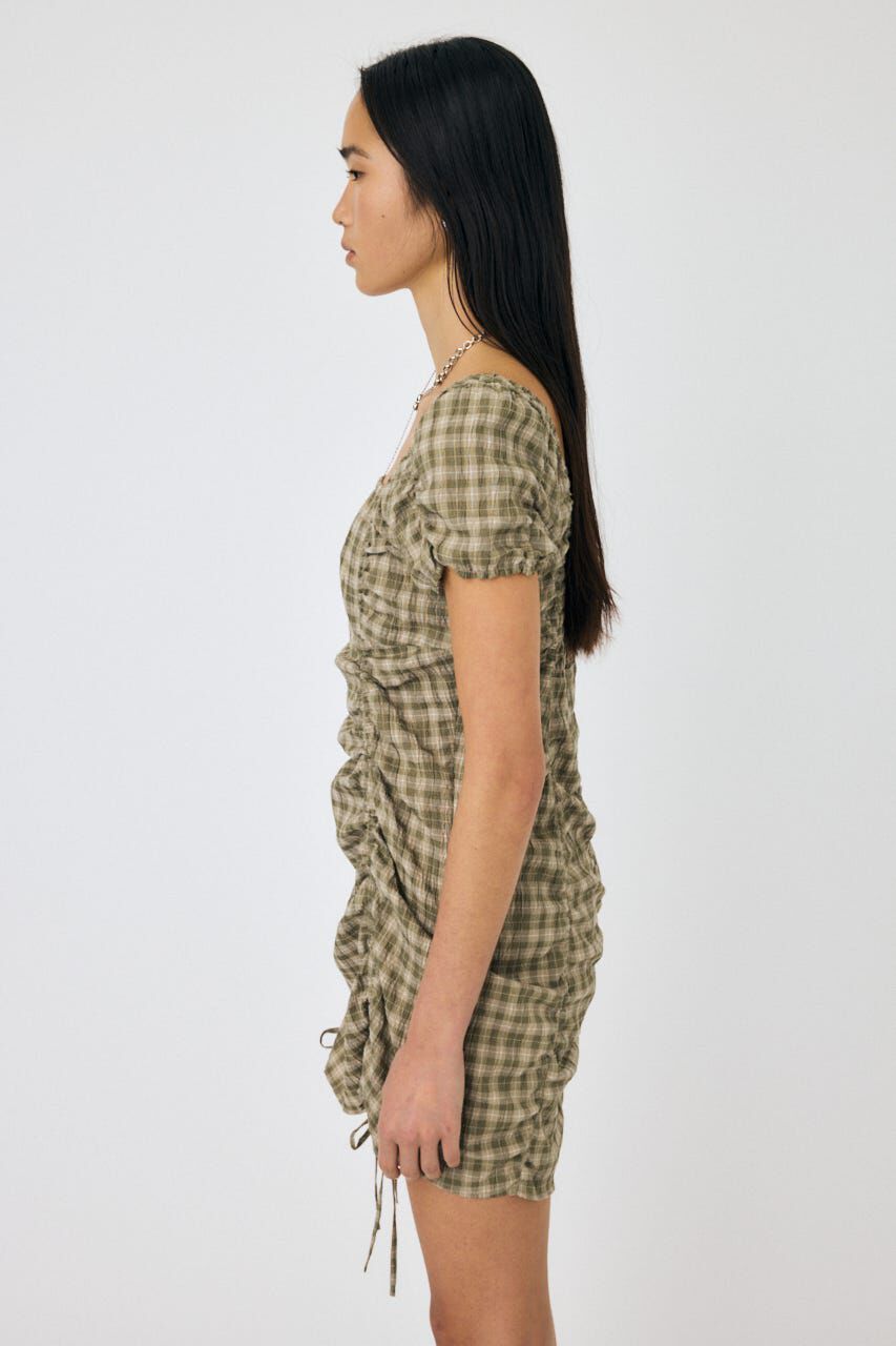 MOUSSY「GATHER RIBBON ミニドレス」|ワンピース|