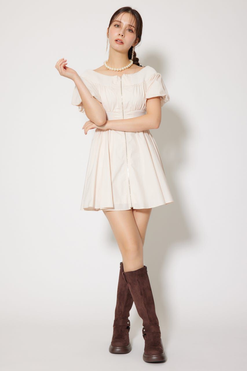 rienda「MA-1オフショルミニフレアワンピース」|ワンピース|