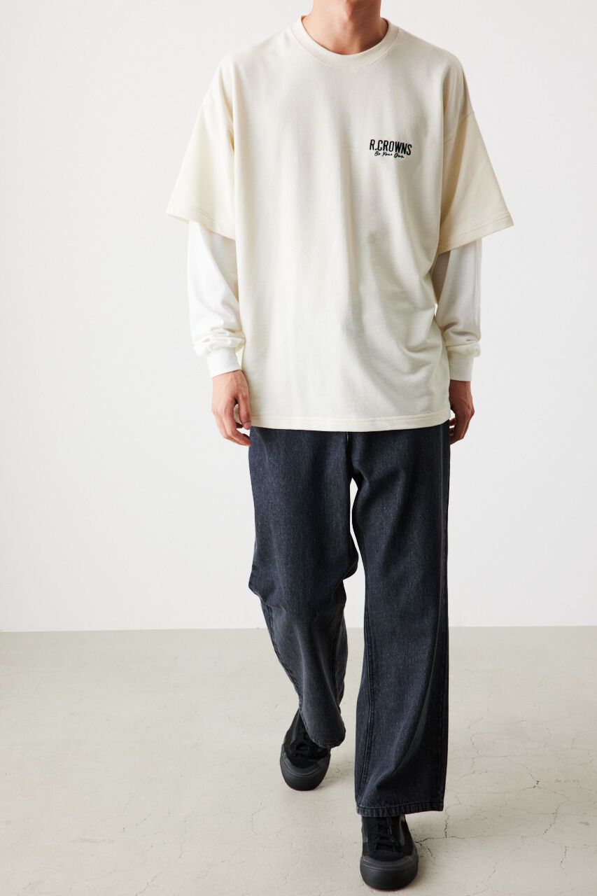 RODEO CROWNS「ワンポイントワイドデニム」|デニム|
