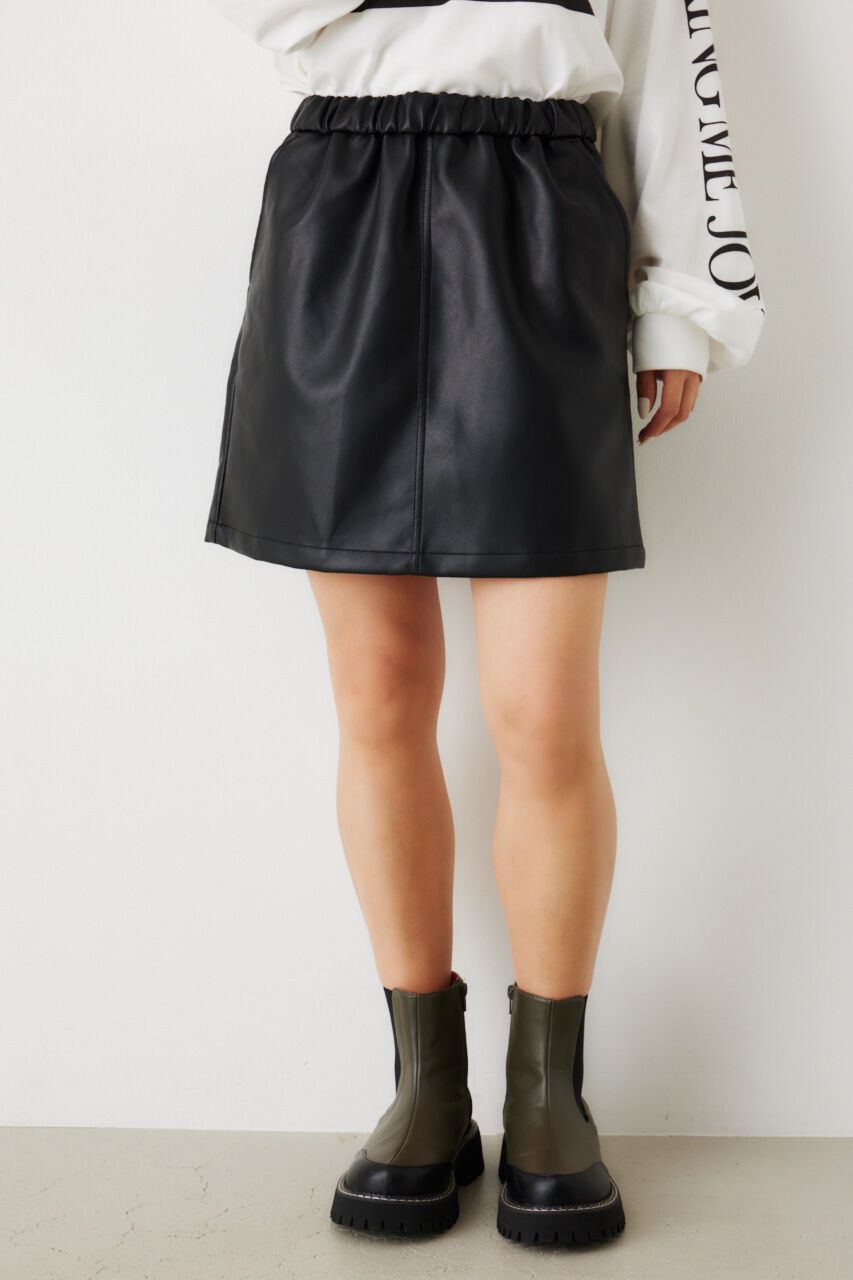 RODEO CROWNS「フェイクレザーミニスカート」|スカート|