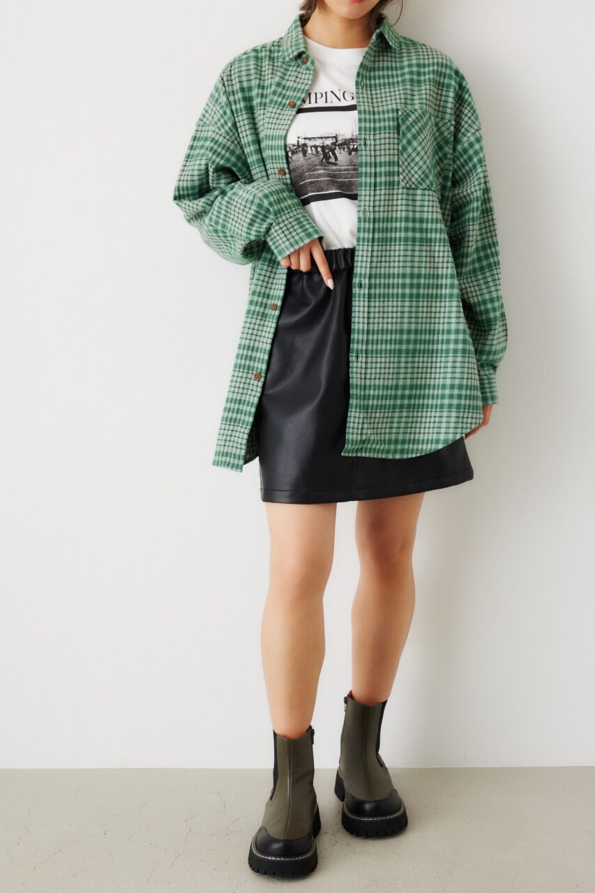 RODEO CROWNS「フェイクレザーミニスカート」|スカート|