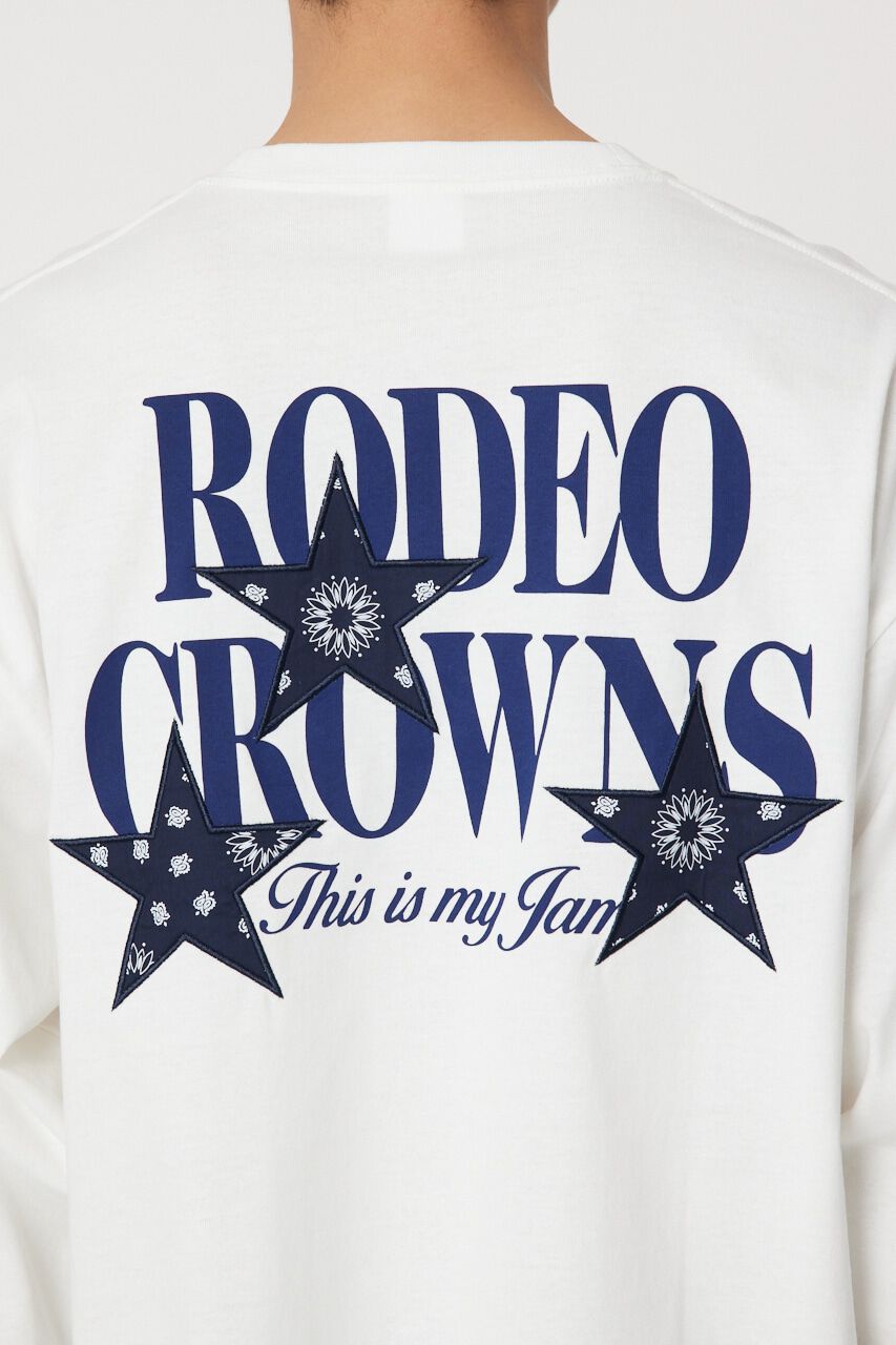 RODEO CROWNS「メンズバンダナスターアップリケL/S Tシャツ」|Tシャツ・カットソー|