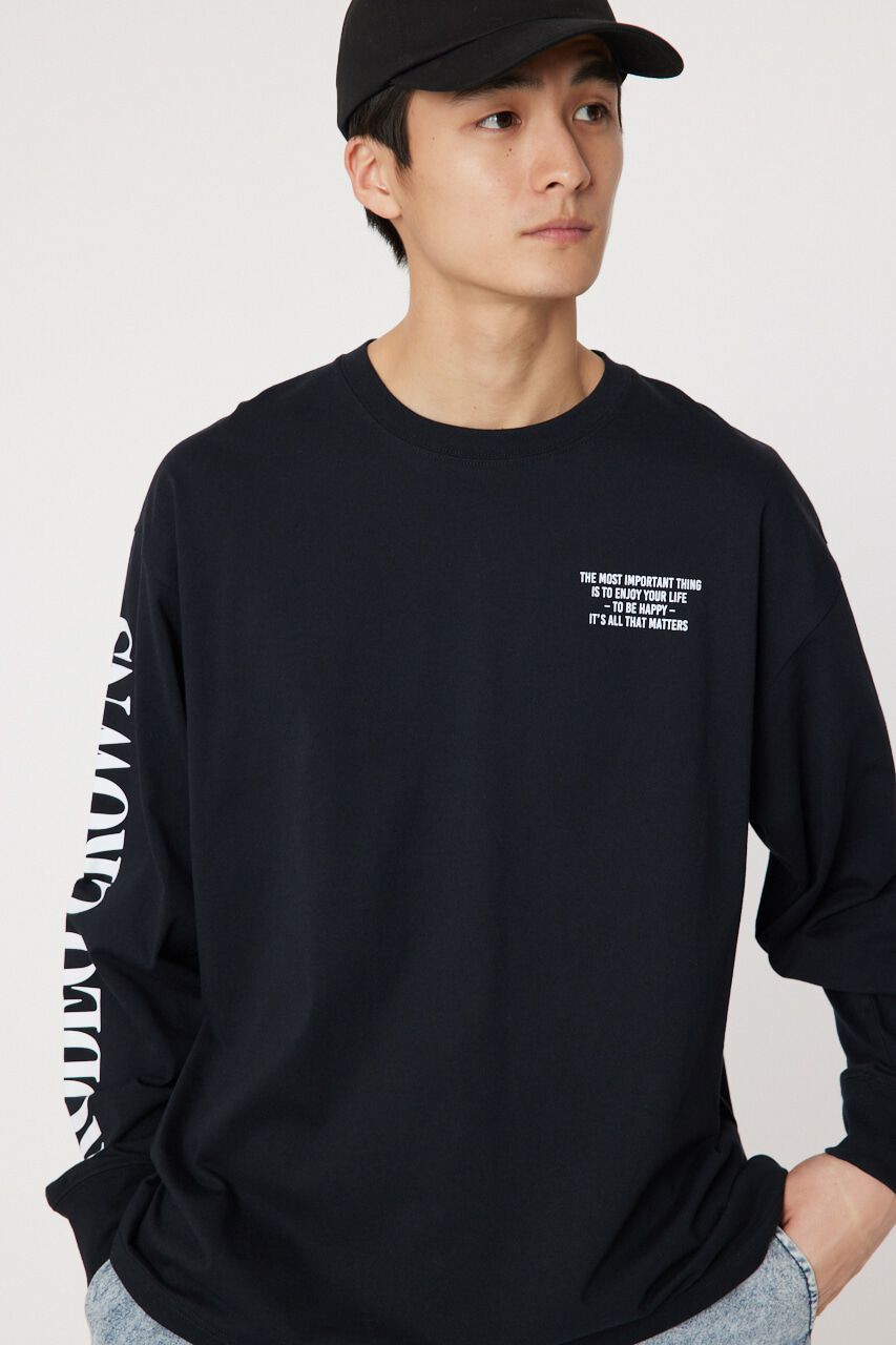 RODEO CROWNS「メンズバンダナスターアップリケL/S Tシャツ」|Tシャツ・カットソー|BLK