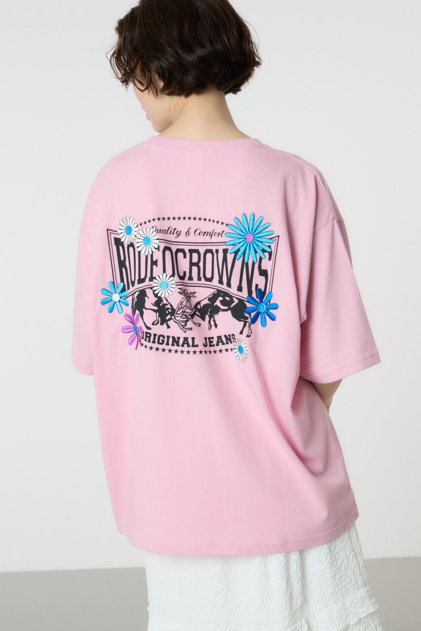 RODEO CROWNS「Flower Bloom Logo Tシャツ」|Tシャツ・カットソー|L/PNK1