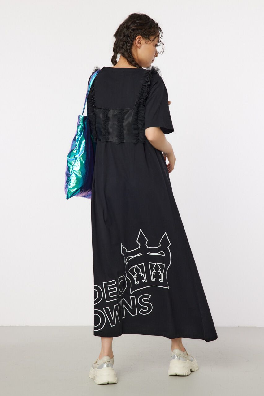 RODEO CROWNS「ラインクラウンロゴマキシTワンピース」|ワンピース|BLK