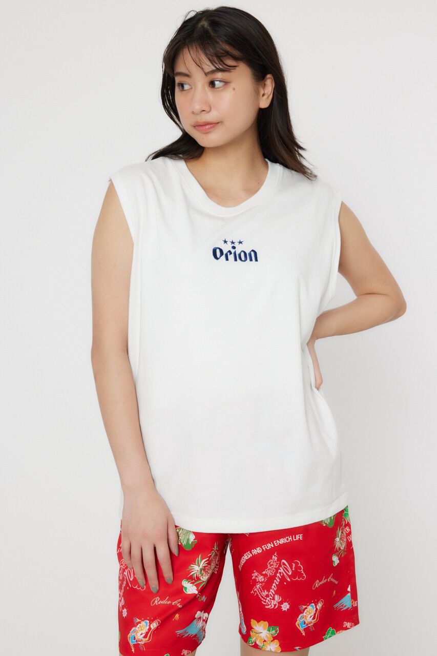RODEO CROWNS「Orion Beer x RCSノースリーブトップス」|タンクトップ|O/WHT1
