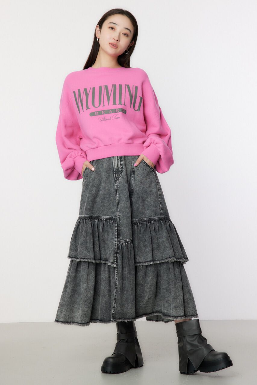 RODEO CROWNS「CHEMICAL DENIM TIERED SK」|スカート|