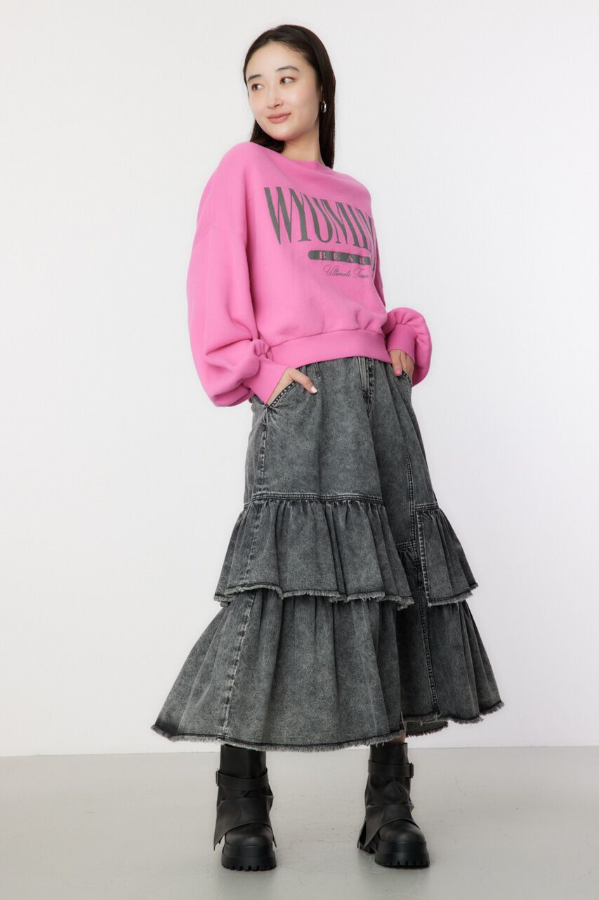 RODEO CROWNS「CHEMICAL DENIM TIERED SK」|スカート|