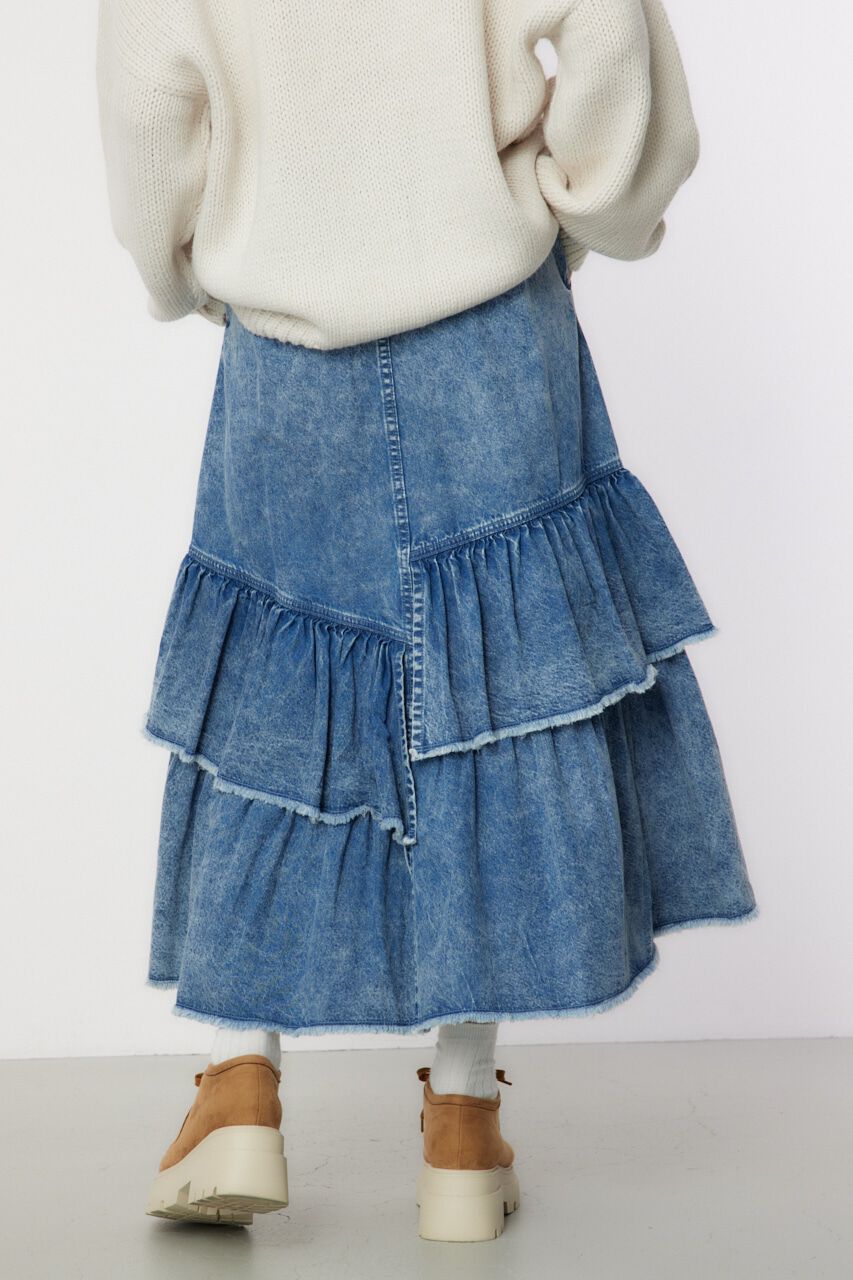 RODEO CROWNS「CHEMICAL DENIM TIERED SK」|スカート|