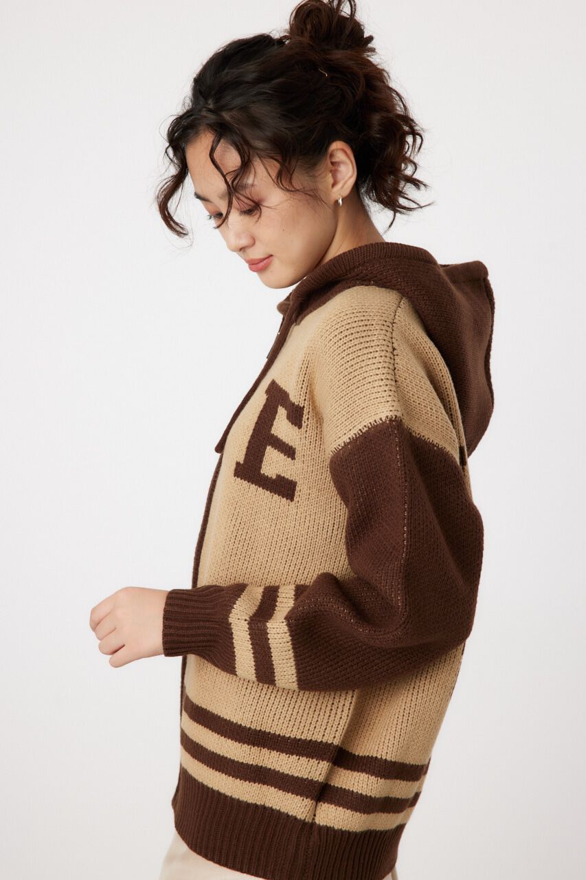 RODEO CROWNS「カレッジニットジップアップパーカー」|パーカー|