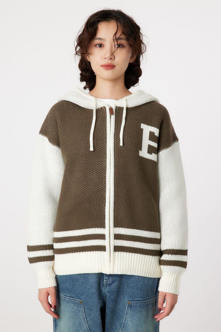 RODEO CROWNS「カレッジニットジップアップパーカー」|パーカー|