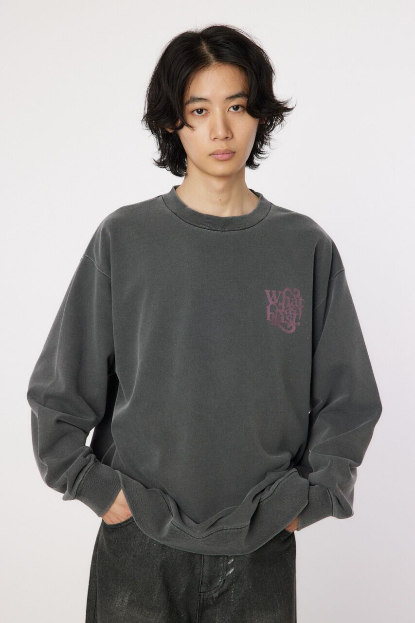 RODEO CROWNS「ピグメントロゴスウェット」|パーカー|BLK