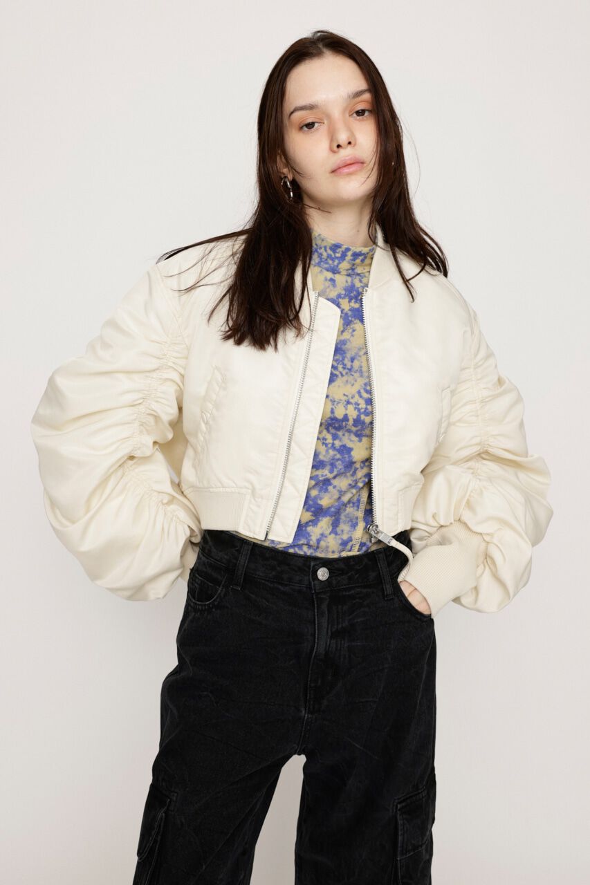 SLY「CROP GATHER MA-1」|ブルゾン・スタジャン|