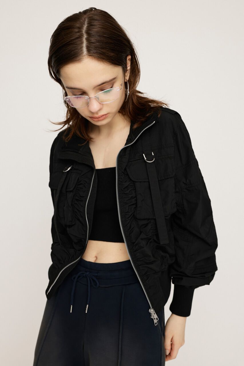 SLY「NYLON MILITARY ジャケット」|ブルゾン・スタジャン|BLK