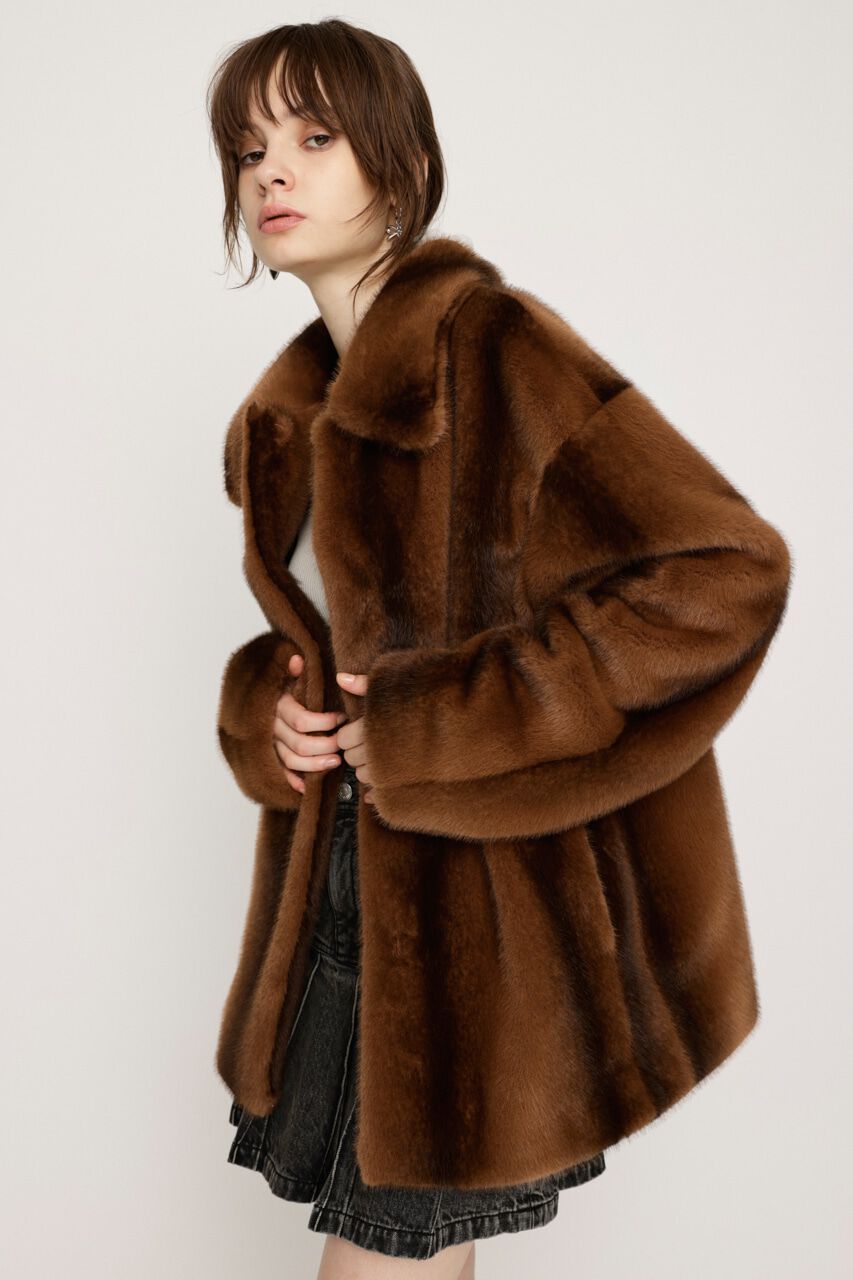 SLY「F／FUR FRONT HOOK コート」|その他|