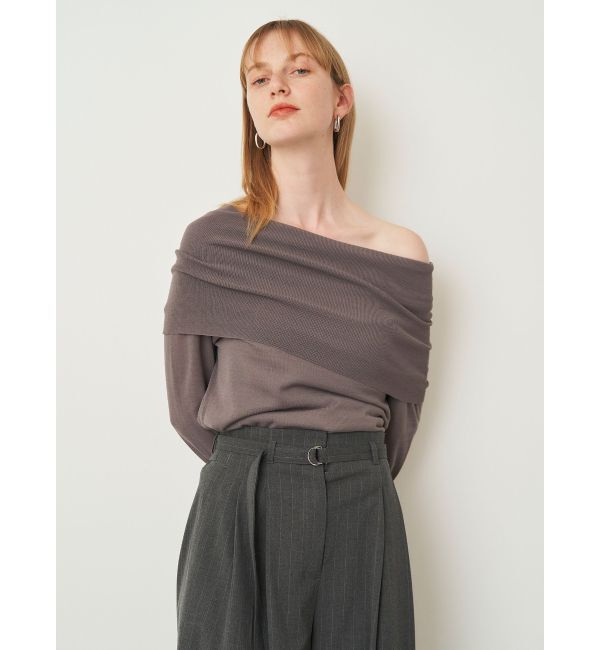 ELENDEEK「SHEER KNIT OFF SHOULDER」|ニット・セーター|