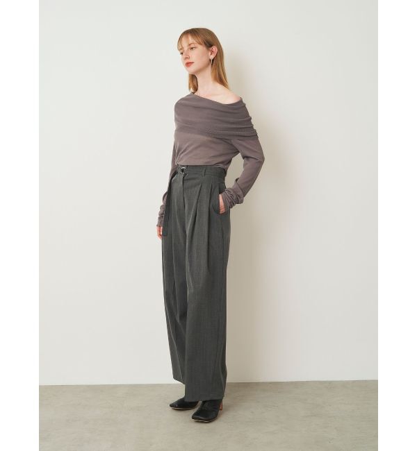 ELENDEEK「SHEER KNIT OFF SHOULDER」|ニット・セーター|