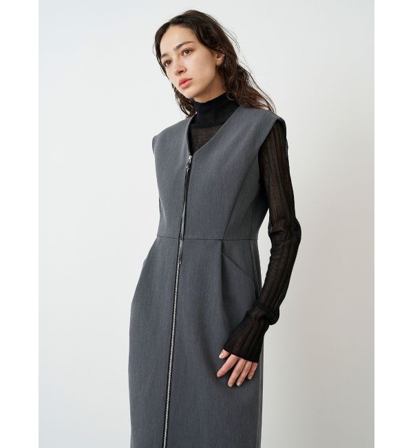 ELENDEEK「CENTER ZIP I-LINE OP」|ワンピース|
