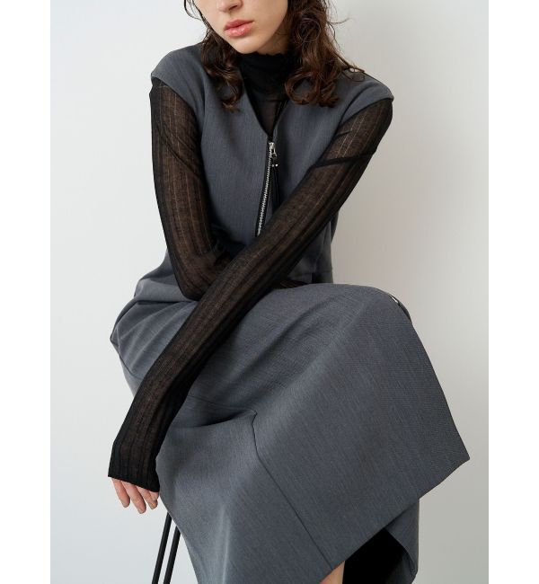 ELENDEEK「CENTER ZIP I-LINE OP」|ワンピース|