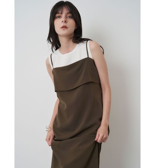 ELENDEEK「LAPEL I-LINE CAMI OP」|ワンピース|