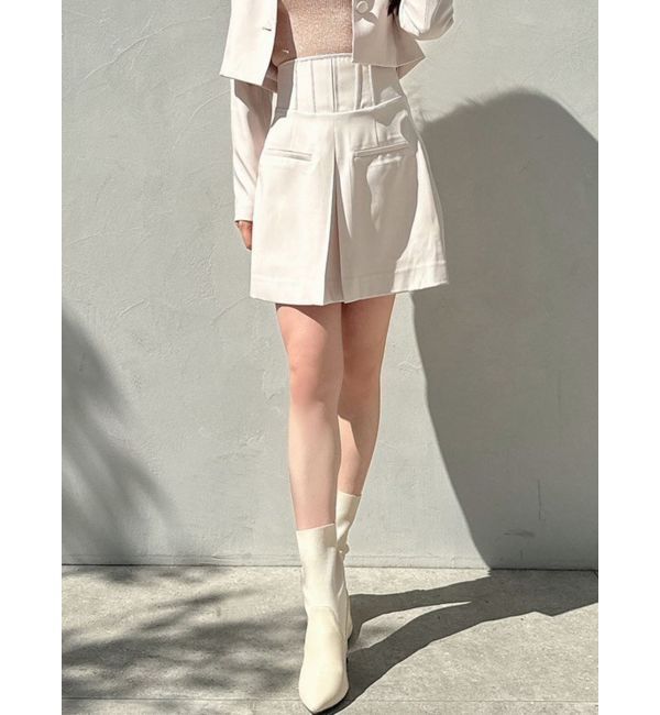 RESEXXY「コルセットミニスカート【セットアップ着用可能】」|スカート|アイボリー