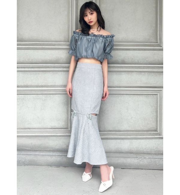 RESEXXY「カットアウトツイードマーメイドスカート」|スカート|