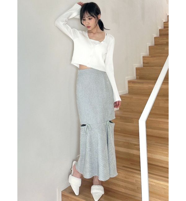 RESEXXY「カットアウトツイードマーメイドスカート」|スカート|