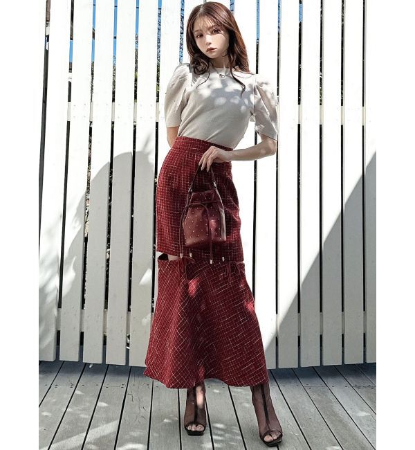 RESEXXY「カットアウトツイードマーメイドスカート」|スカート|