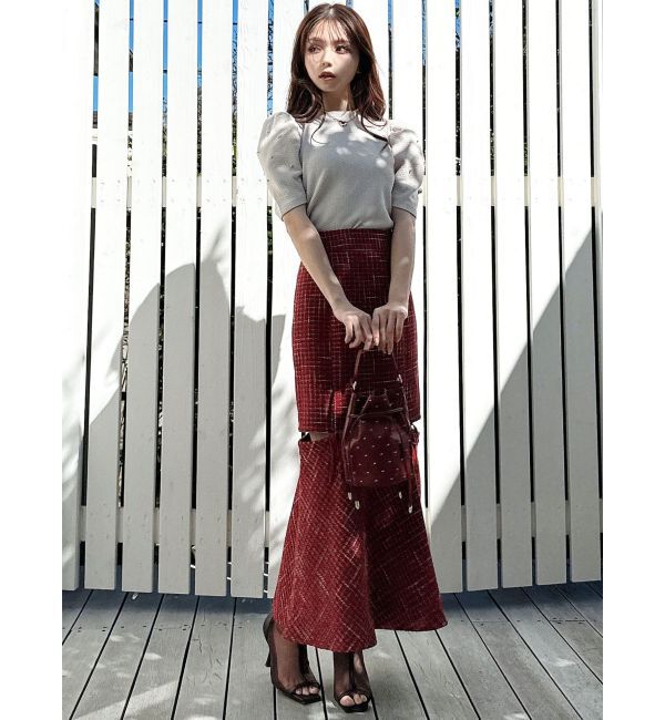 RESEXXY「カットアウトツイードマーメイドスカート」|スカート|