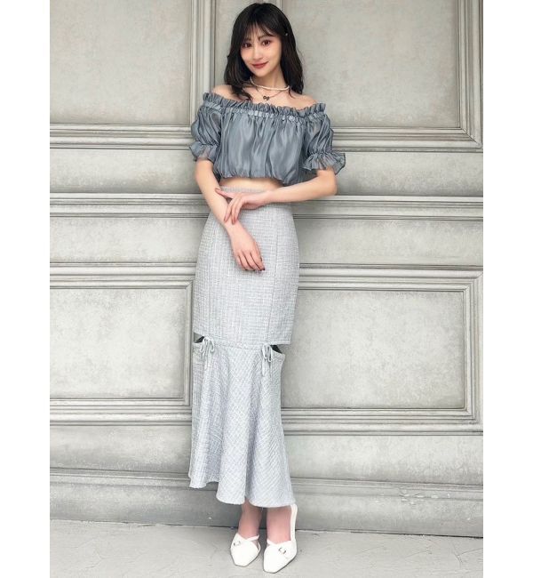 RESEXXY「カットアウトツイードマーメイドスカート」|スカート|