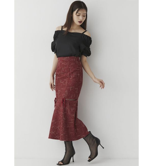 RESEXXY「カットアウトツイードマーメイドスカート」|スカート|