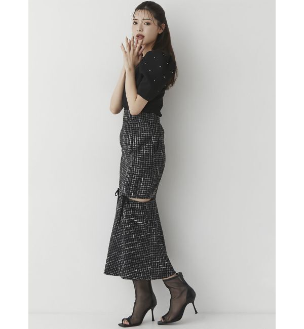 RESEXXY「カットアウトツイードマーメイドスカート」|スカート|