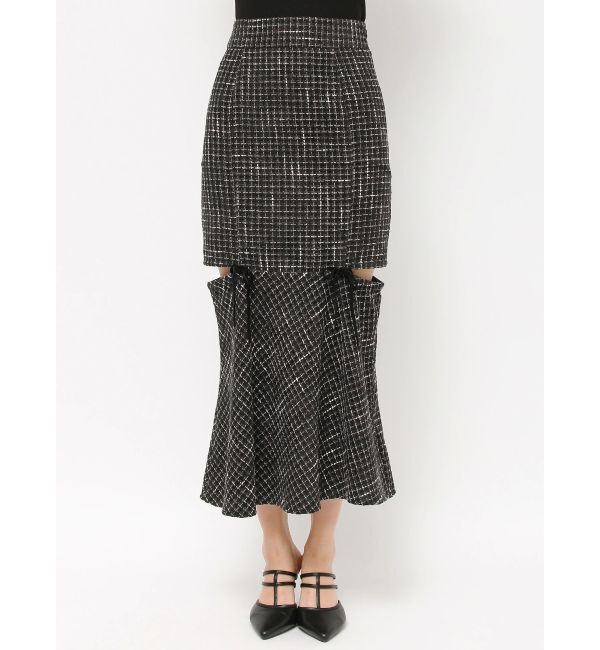 RESEXXY「カットアウトツイードマーメイドスカート」|スカート|