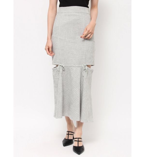 RESEXXY「カットアウトツイードマーメイドスカート」|スカート|