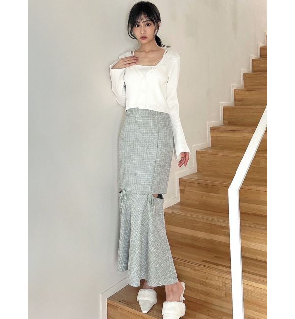 RESEXXY「カットアウトツイードマーメイドスカート」|スカート|