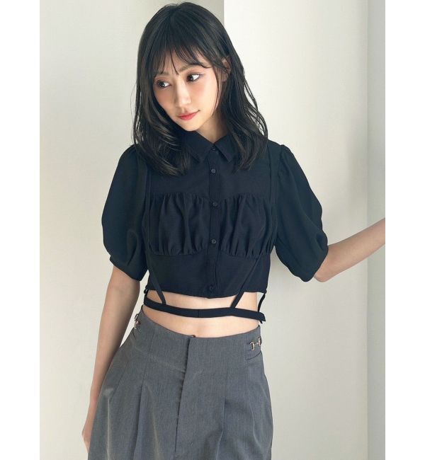 RESEXXY「ナローストラップコルセットシャツ」|シャツ・ブラウス|