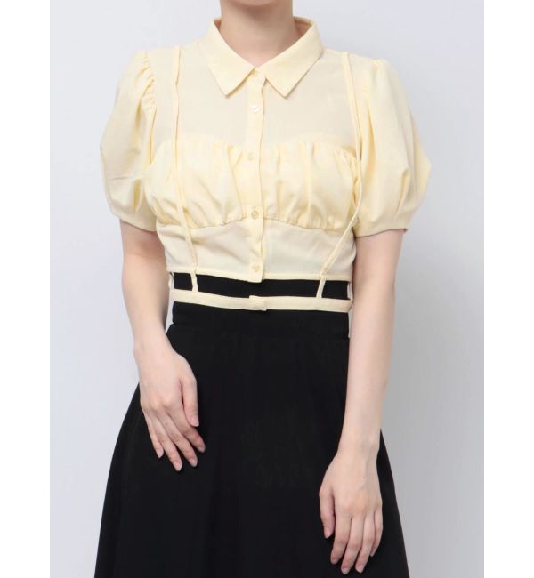 RESEXXY「ナローストラップコルセットシャツ」|シャツ・ブラウス|