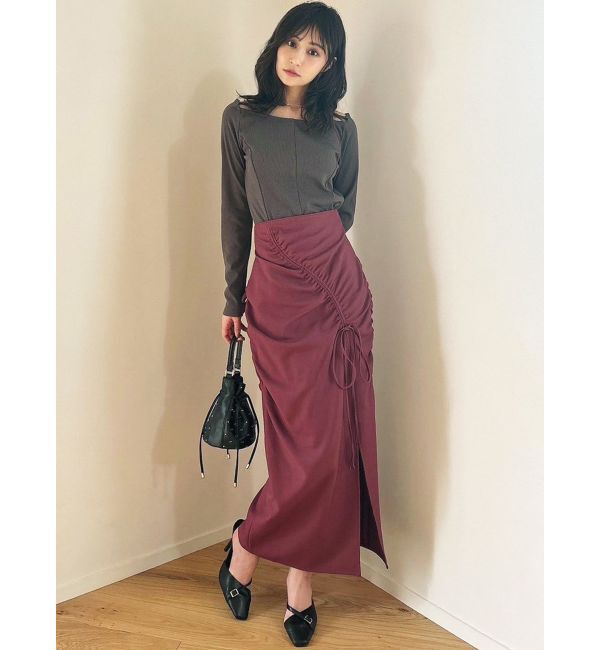 RESEXXY「ギャザーデザインタイトスカート」|スカート|