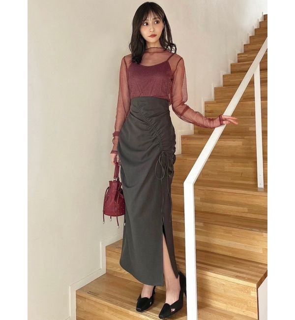 RESEXXY「ギャザーデザインタイトスカート」|スカート|