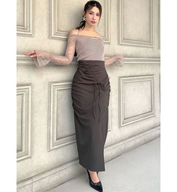 RESEXXY「ギャザーデザインタイトスカート」|スカート|