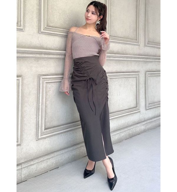 RESEXXY「ギャザーデザインタイトスカート」|スカート|