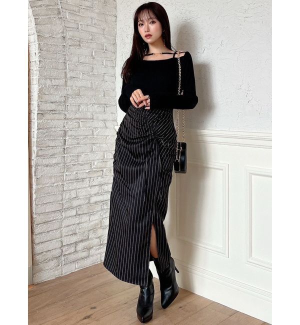 RESEXXY「ギャザーデザインタイトスカート」|スカート|