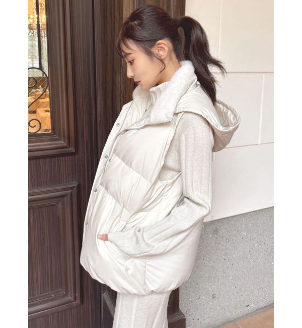 RESEXXY「ネックファーダウンベスト」|ダウンベスト・ベスト|