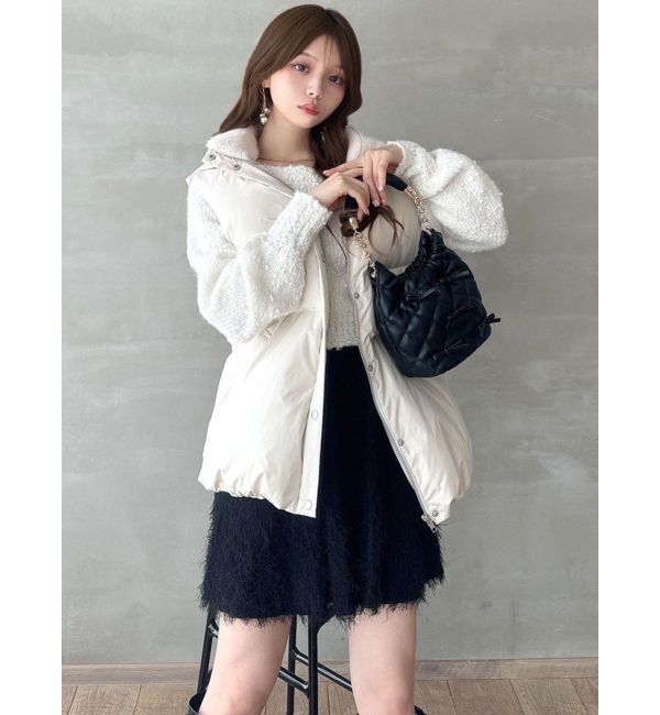 RESEXXY「ネックファーダウンベスト」|ダウンベスト・ベスト|