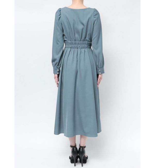 RESEXXY「フロントギャザーフレアロングワンピース」|ワンピース|